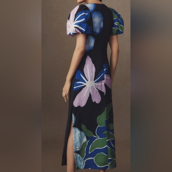 Anthropologie Baloon Sleeve Midi Dress - Picture 2 of 9